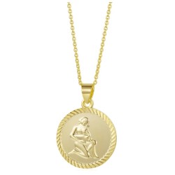 Vergulde ketting met Waterman sterrenbeeld hanger