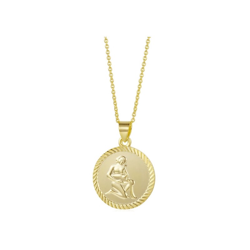 Vergulde ketting met Waterman sterrenbeeld hanger