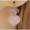 Zilveren oorbellen met roze Chalcedoon onion briolet