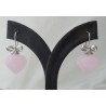 Zilveren oorbellen met roze Chalcedoon onion briolet