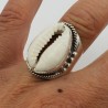 925 Sterling zilveren ring met Cowrie schelp 18.5