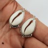 925 Sterling zilveren oorbellen met Cowrie schelp