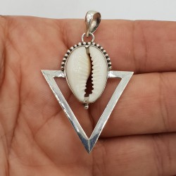 Zilveren hanger Cowrie schelp