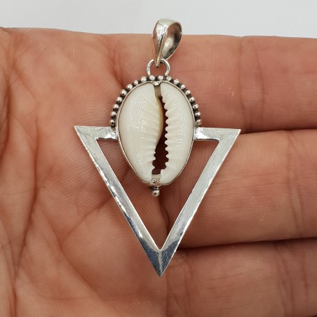Zilveren hanger Cowrie schelp