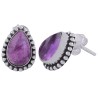 925 Sterling zilveren oorknoppen Amethist