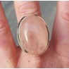 Zilveren ring gezet met cabochon Rozenkwarts 19.7 mm