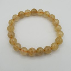Stretch armband met gouden Rutielkwarts