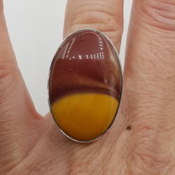 925 Sterling zilveren ring gezet met Mookaiet 17 mm