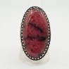 925 Sterling zilveren ring met Rhodoniet 18 mm