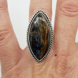 925 Sterling zilveren ring met marquise Pietersiet 17.3 mm