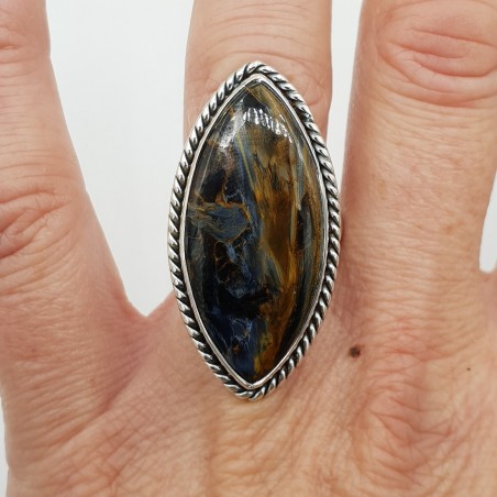 925 Sterling zilveren ring met marquise Pietersiet 17.3 mm