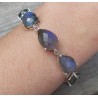 Zilveren armband gezet met druppelvormige facet Labradoriet