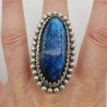 925 Sterling zilveren ring gezet met ovale Labradoriet verstelbaar