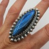 925 Sterling zilveren ring gezet met marquise Labradoriet verstelbaar