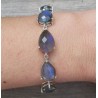 Zilveren armband gezet met druppelvormige facet Labradoriet