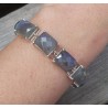 Zilveren armband gezet met rechthoekige facet Labradoriet