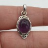 925 Sterling zilveren hanger gezet met Amethist
