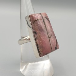 925 Sterling zilveren ring met Rhodoniet 17 mm