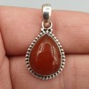 925 Sterling zilveren hanger met druppelvormige rode Onyx