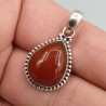 925 Sterling zilveren hanger met druppelvormige rode Onyx
