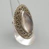 925 Sterling zilveren ring met marquise Rozenkwarts