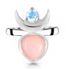 925 Sterling zilveren ring Maansteen en roze Opaal