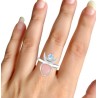 925 Sterling zilveren ring Maansteen en roze Opaal