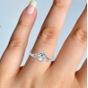 925 Sterling zilveren ring met regenboog Maansteen