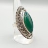 925 Sterling zilveren ring met marquise groene Onyx