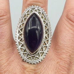 925 Sterling zilveren ring met marquise Amethist