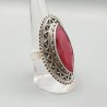 925 Sterling zilveren ring met marquise Robijn