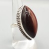 925 Sterling zilveren ring marquise rode Tijgetoog 17.3 mm