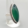 925 Sterling zilveren ring marquise groene Onyx 19 mm