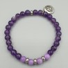 Armband met paarse Jade en Amethist