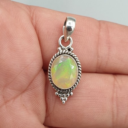 925 Sterling zilveren hanger ovale Ethiopische Opaal