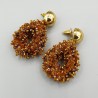 Vergulde oorbellen open druppel kristallen
