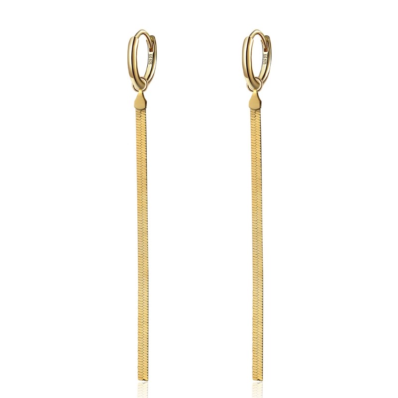 Vergulde creool met ketting