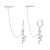 Sterling zilveren creool en cuff met slangen hanger
