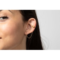 Vergulde earcuff spin en zirkonia