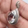 925 Sterling zilveren hanger met wit Topaas