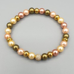 Armband met diverse kleuren parels