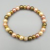 Armband met diverse kleuren parels