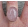 Zilveren ring ovale cabochon Rozenkwarts 18 mm