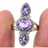 925 Sterling zilveren ring met facet Amethist 18.5 mm
