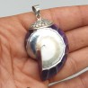 925 Sterling zilveren hanger paarse Nautilus schelp