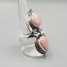 925 Sterling zilveren ring gezet met roze Opaal 19.7 mm