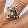 925 Sterling zilveren ring gezet met Citrien 17 mm