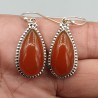925 Sterling zilveren oorbellen gezet met rode Onyx