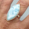 925 Sterling zilveren ring met marquise Larimar 17.5 mm