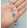925 Sterling zilveren armband blauw Chalcedoon